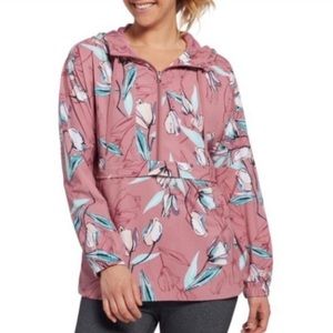 Calia by Carrie Underwood Anywhere Collection Woven Floral Half Zip Pullover